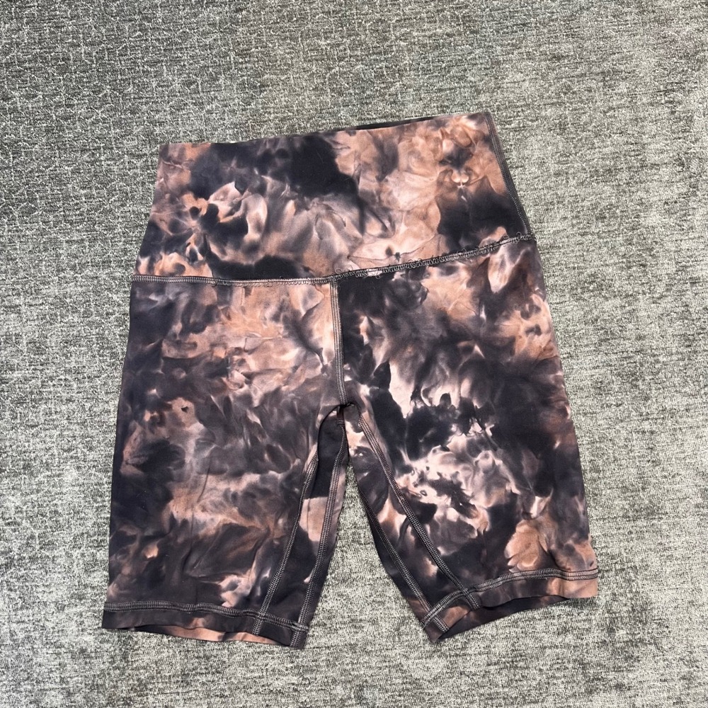Lot of Lululemon Align‎ High Rise Bike Shorts Abstract Swirl Print Size 4 - Picture 5 of 9